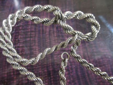 Серебрянная цепочка -верёвка