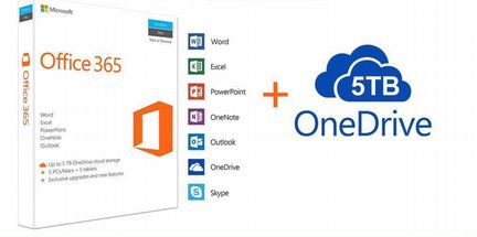 Лицензия Microsoft Office 365 и 5 TB OneDrive
