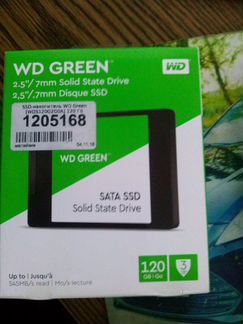 SSD SATA wd green на 120гб