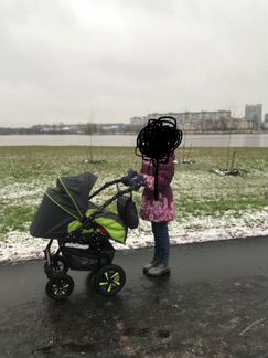 Зимняя детская коляска 2в1