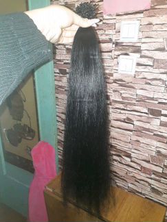 Волосы 65 см черные
