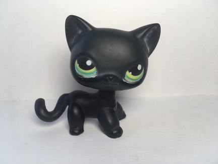 Игрушка littlest pet shop кошка редкая чёрная