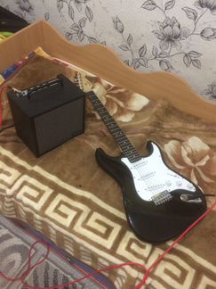 Электрогитара Fender и комбоусилитель (комплект)