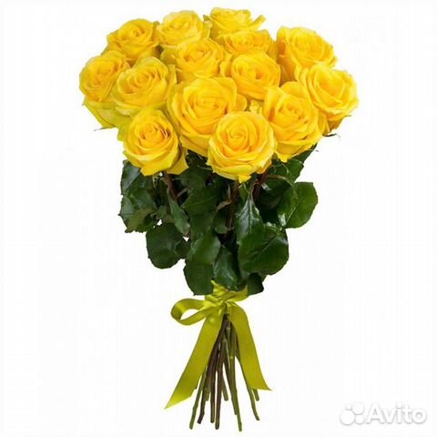 Букет из 15 роз Банан 50 см
