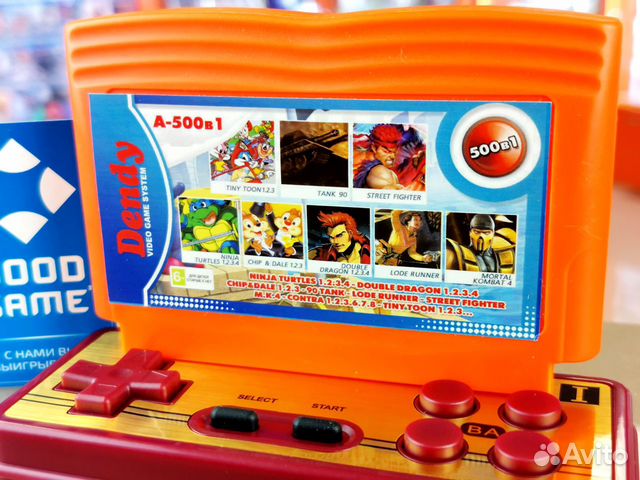 Денди 8-bit. Картридж 500 в 1 Сборник игр. Новый