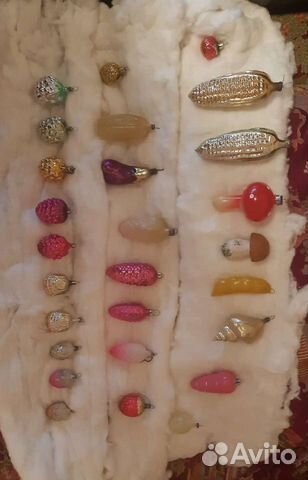 Старинные новогодние игрушки на ёлку. СССР