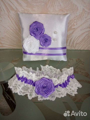 Подушечка для колец, подвязка