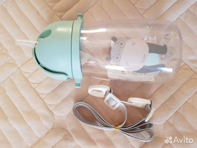 Поильник непроливайка с трубочкой