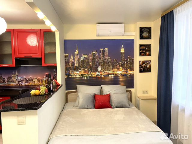 

Квартира-студия, 34 м², 2 кровати