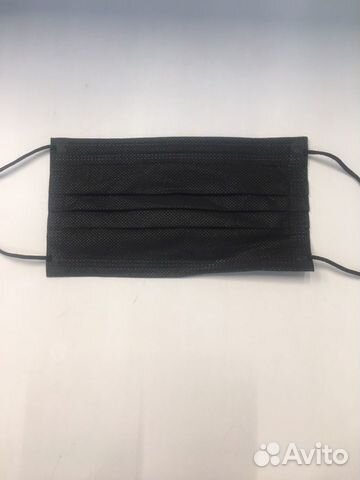 Маски Медицинские трехслойные чёрного цвета