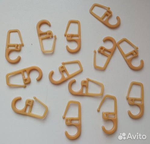 Крючки шторные коричневые