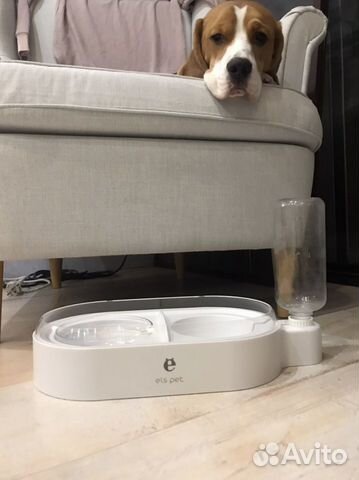 Двойная подставка для мисок с поилкой