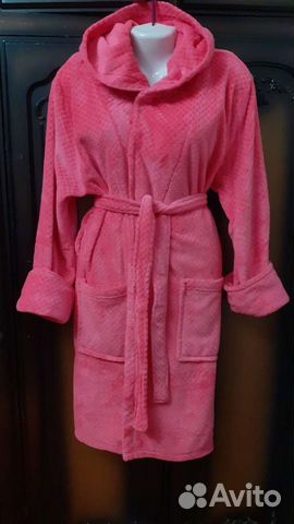 Халат с капюшоном женский