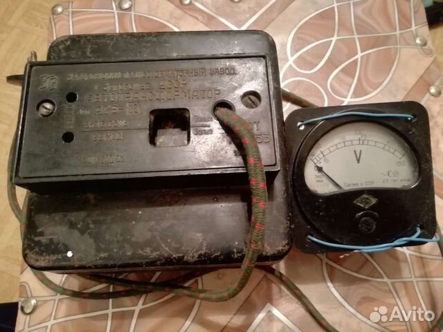 Автотрансформатор и Вольтметр