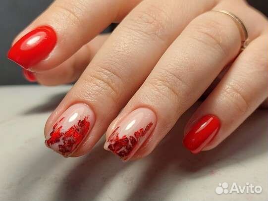Маникюр ногтей,покрытие гель лаком с укреплением
