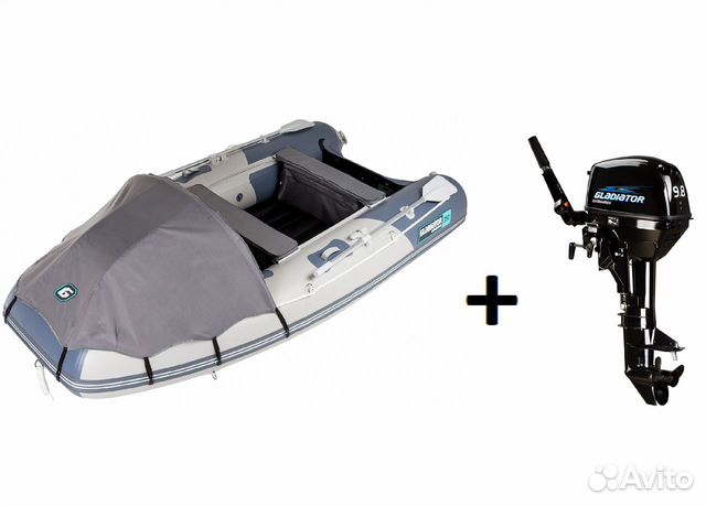 Мотор Гладиатор 9,8 л.с. + Лодка Gladiator E350Pro