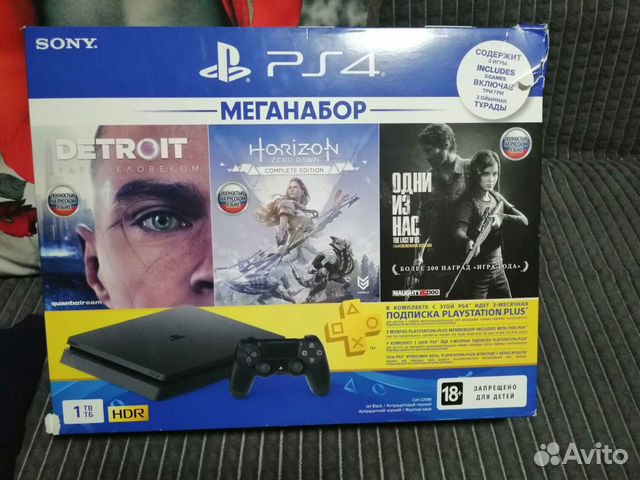 Sony playstation 4 slim 1tb с играми