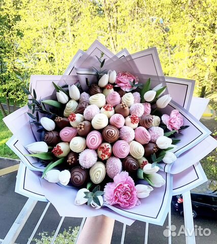 Букет из клубники в шоколаде