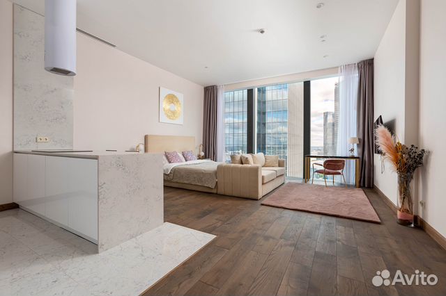 

Квартира-студия, 52 м², 2 кровати
