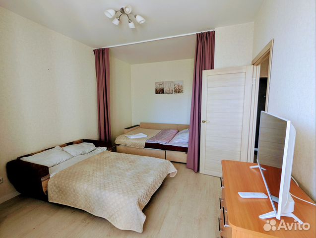 

1-к. квартира, 38 м², 2 кровати