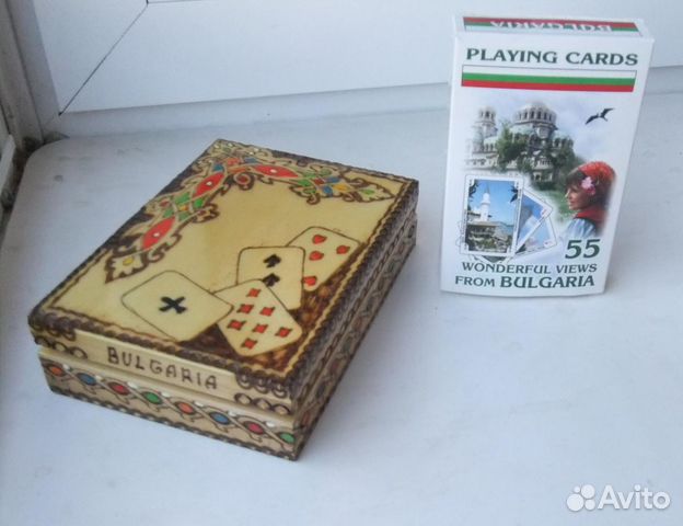 Карты игральные в сувенирном футляре Болгария Новы