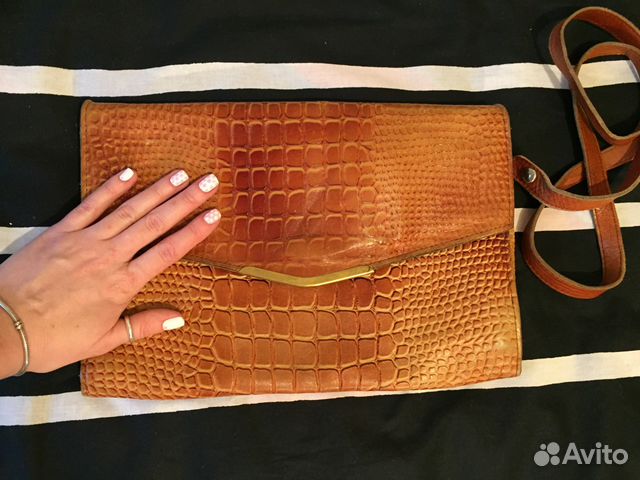 Сумка кросс боди клатч телячья кожа