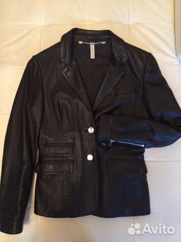 Кожаный пиджак Trussardi р.42(S)
