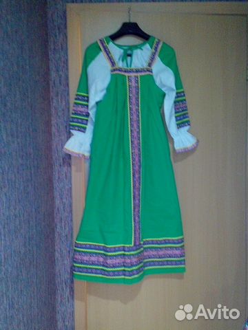 Костюм (сарафан и рубашка) в народном стиле