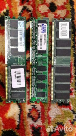Оперативная память DDR 512 и 256