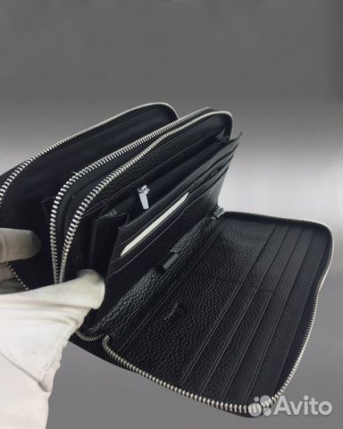 Мужской кожаный клатч Brioni арт.9712