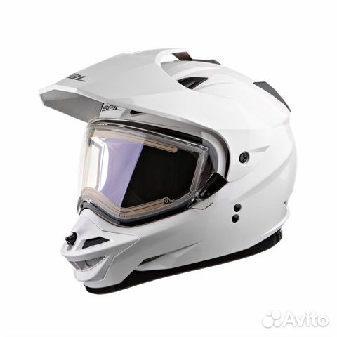 Кроссовый шлем для снегохода SOL SS-1 с эл.стеклом