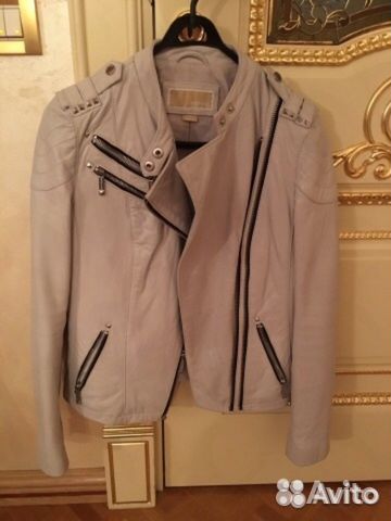 Куртка Michael Kors светло-серая кожа оригинал s Куртка Michael Kors светло-серая кожа оригинал s