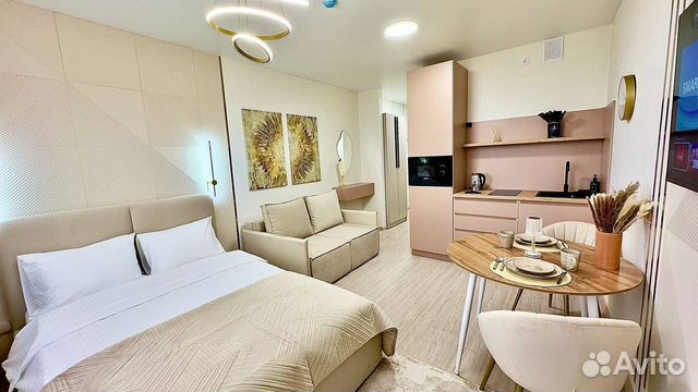 

Квартира-студия, 30 м², 2 кровати