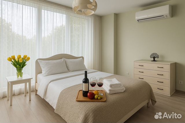 

1-к. квартира, 37 м², 2 кровати