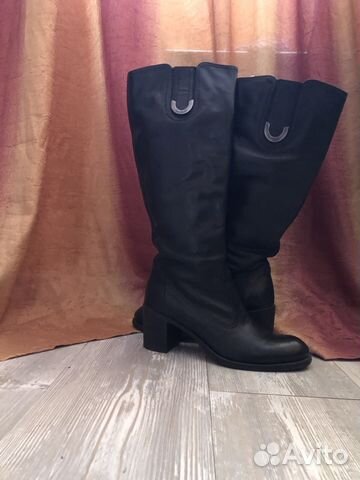 Сапоги чёрные кожаные 39 размер Nero Gardini