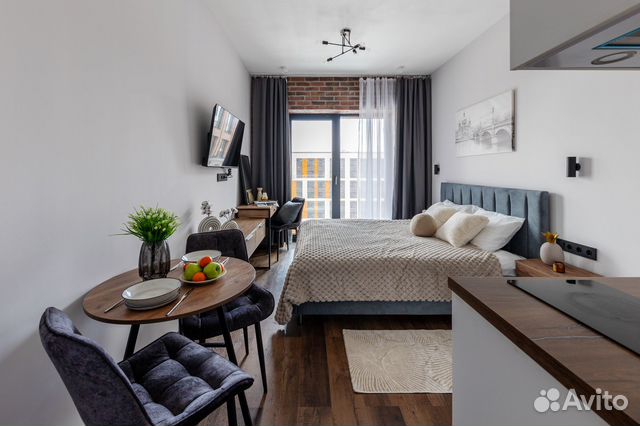 

Квартира-студия, 30 м², 2 кровати