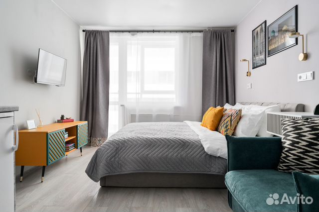 

Квартира-студия, 30 м², 2 кровати