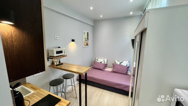 

Квартира-студия, 19 м², 2 кровати