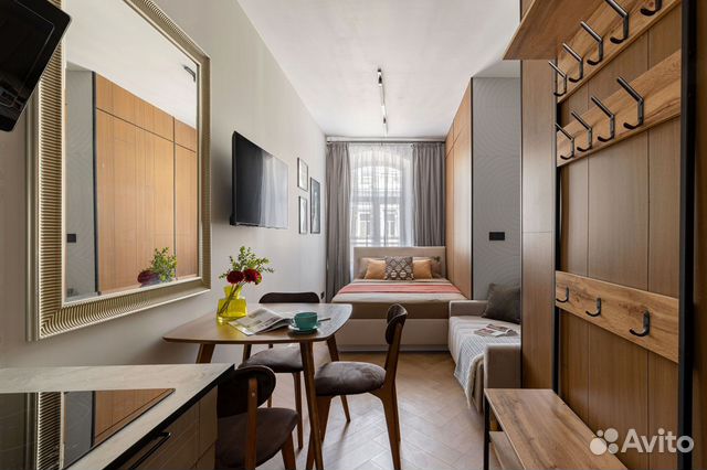 

Квартира-студия в апарт-отеле, 16 м², 2 кровати