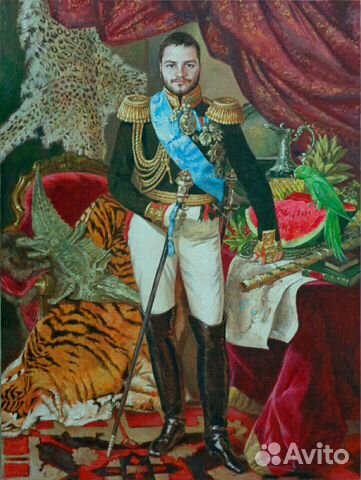 Портрет по фото, 30х40, акрил+масло