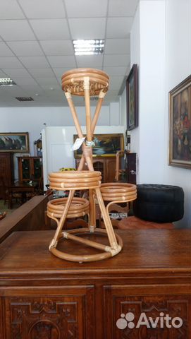 Цветочница, натуральный ротанг