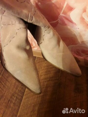 Замшевые полусапожки. Новые Замшевые полусапожки. Новые