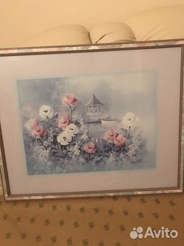Картина 43х53 под стеклом импортная, цена за 1 шту