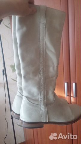 Сапоги original 39-40 Италия 2 пары белые