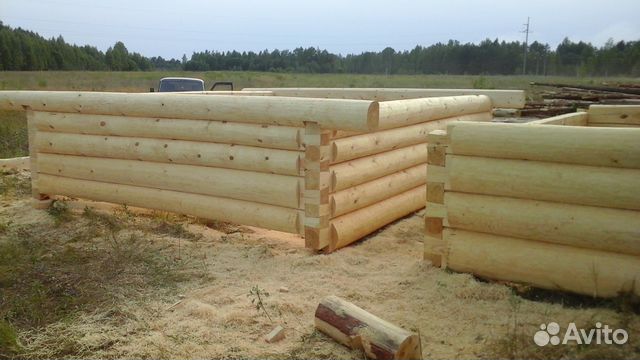 Сруб дом/бани 6x6 обработан рубанком