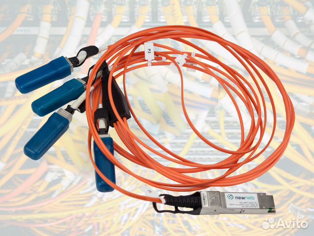 Оптический трансивер qsfp+ 40G 4х SFP +SR AOC 20м