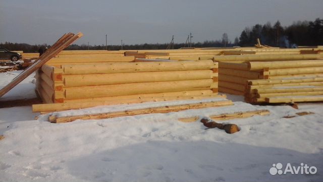 Сруб баньки 4х5 из зимнего леса с установкой Сруб баньки 4х5 из зимнего леса с установкой