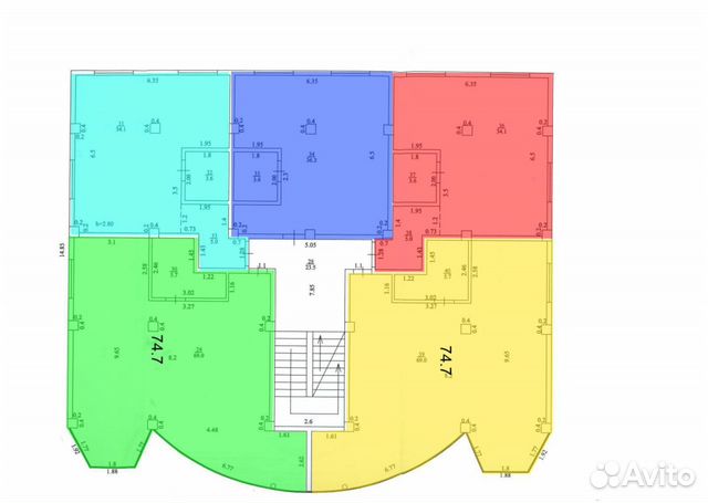 4-к квартира, 42 м², 4/7 эт.