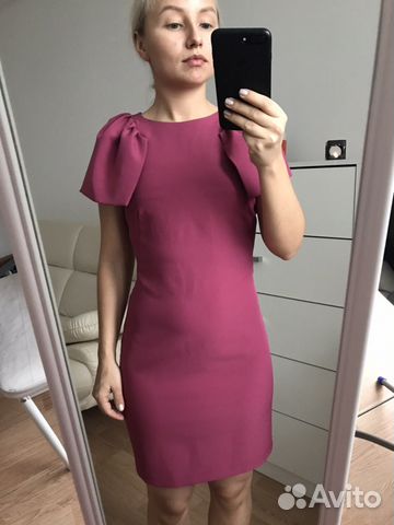 Платье футляр фуксия Платье футляр фуксия