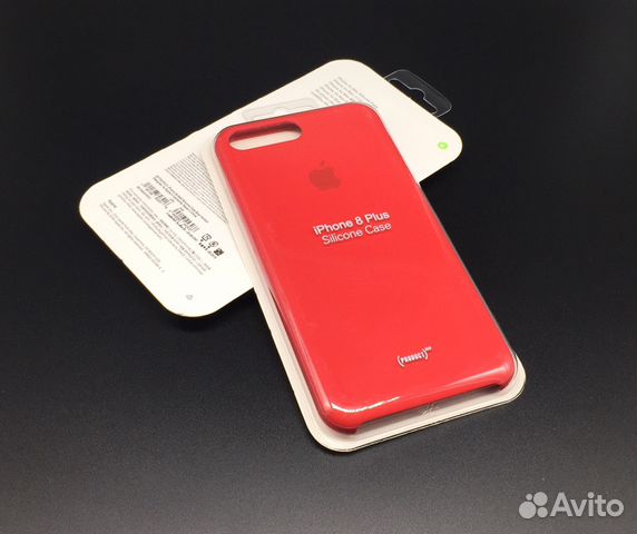 Оригинал iPhone 8 Plus Чехол Силикон Кейс Красный